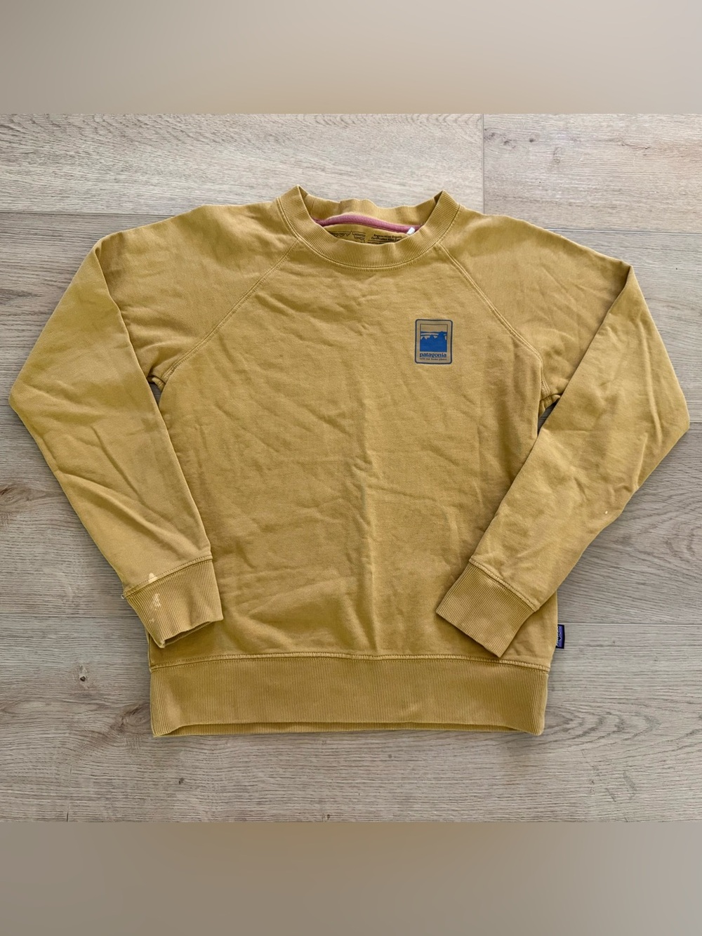 Patagonia Women’s Alpine Icon Organic Cotton Crew Sweatshirt XS Mustard